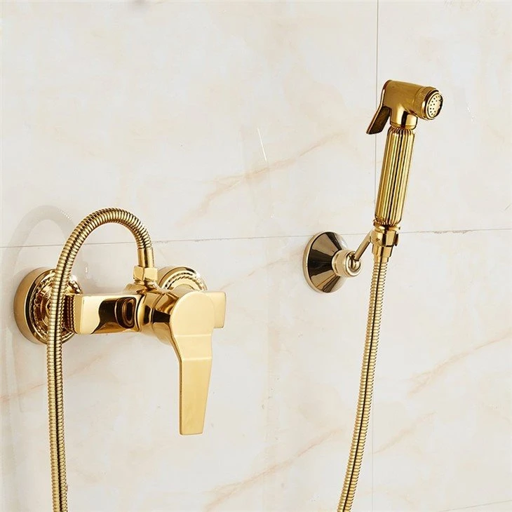 Gold Brass Shower Spray Gun