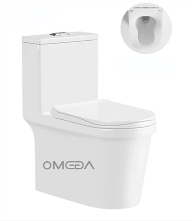 White Ceramic One-Piece Toilet
