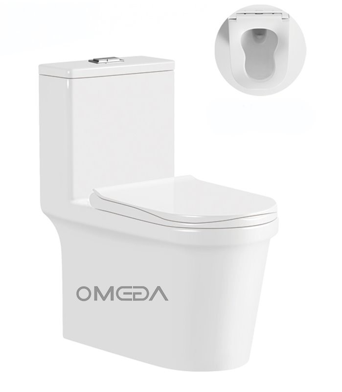 White Ceramic One-Piece Toilet